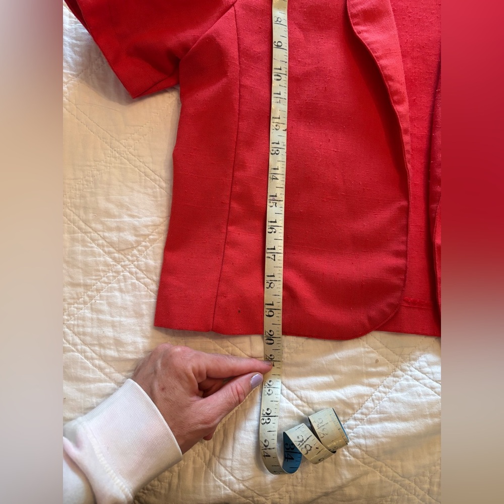 Vintage red blazer, size M - Picture 6 of 11
